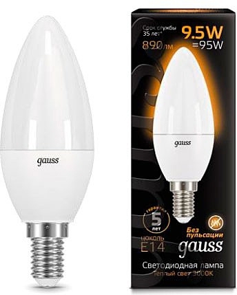 

Gauss LED Candle E14 9.5W 3000К, Лампа