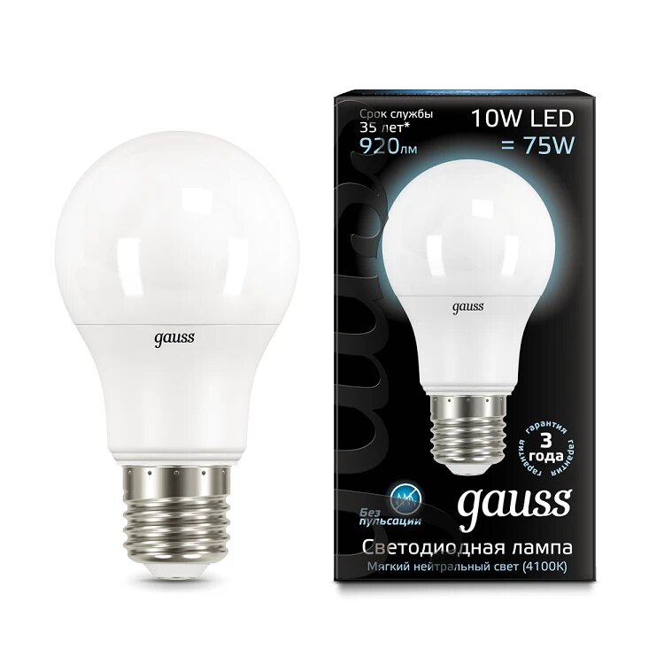 Купить Лампа Gauss LED A60 10W E27 4100K