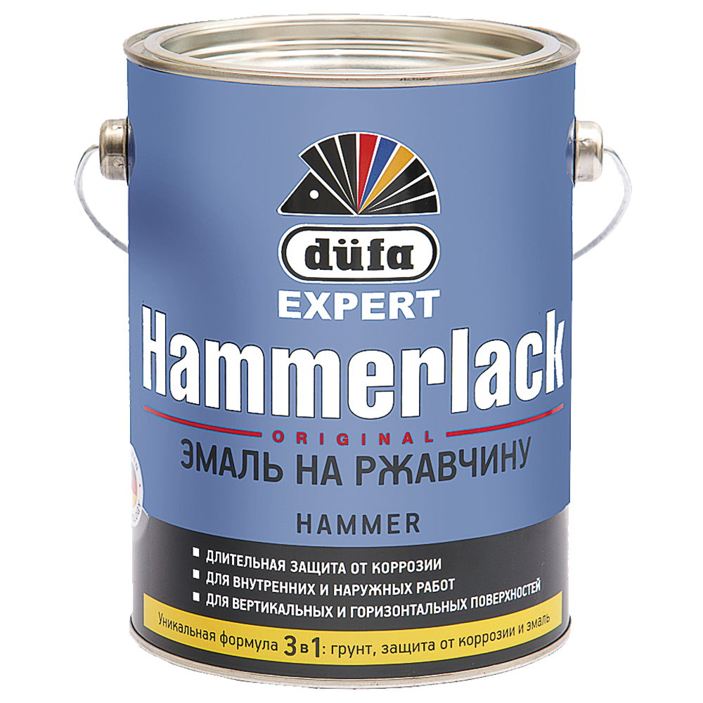 

Dufa Hammerlack 0.75 л, Грунт-эмаль алкидная по ржавчине Молотковая (темно-зеленая), Зеленый