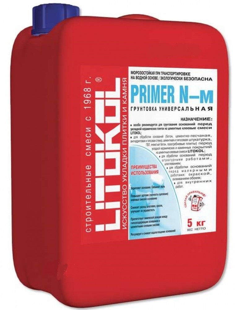 Litokol Primer N-м, 5 кг, Грунтовка универсальная