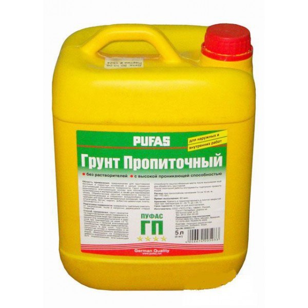 

Pufas ГП, 2.5 л, Грунтовка глубокого проникновения акриловая Пропиточная, Прозрачный