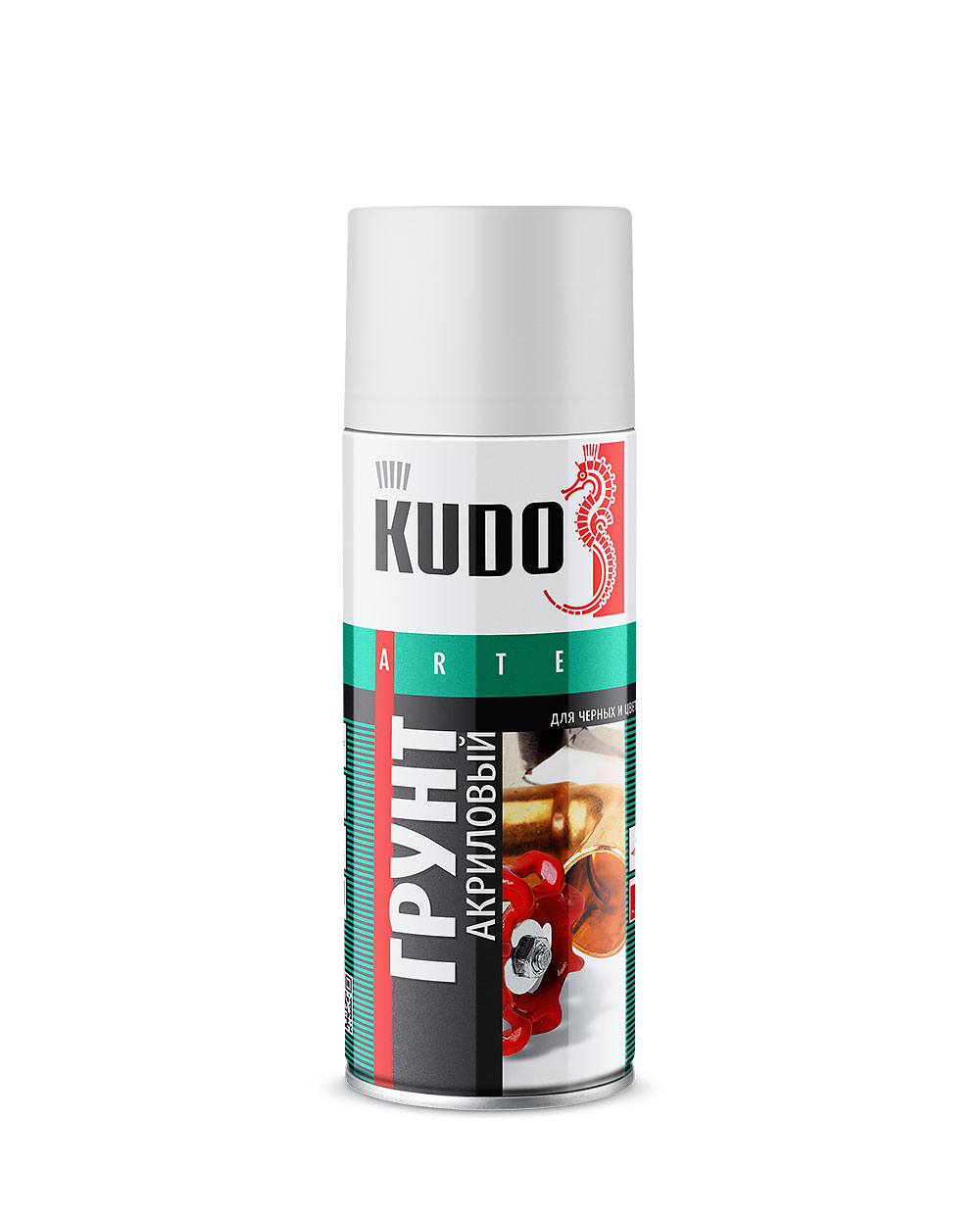 Kudo KU-2102 0.52 мл, Грунт-аэрозоль антикоррозионный акриловый (красно-коричневый)