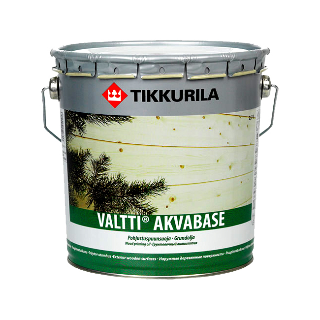 

Tikkurila Valtti Akvabase, 2.7 л, Грунт-антисептик по дереву масляный, Прозрачный