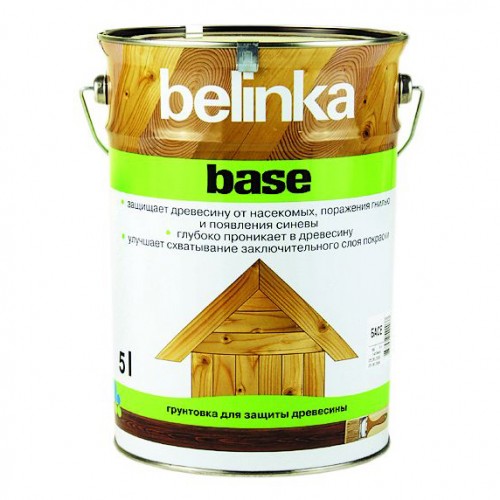 Belinka Base, 5 л, Грунт-антисептик по дереву алкидный