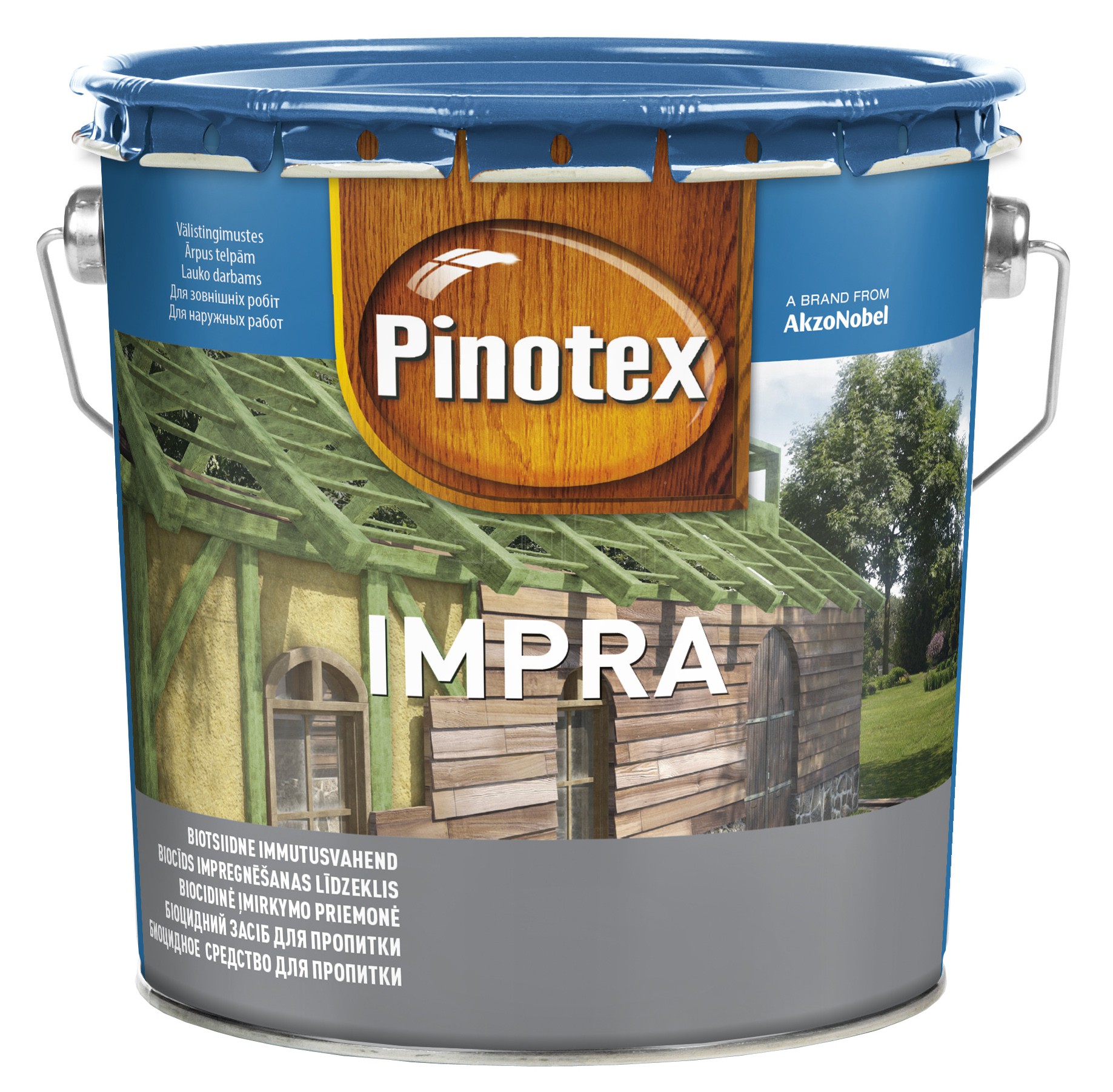 Купить Грунт-пропитка по дереву акриловая Pinotex Impra с зеленым индикатором окрашивания 2.7 л