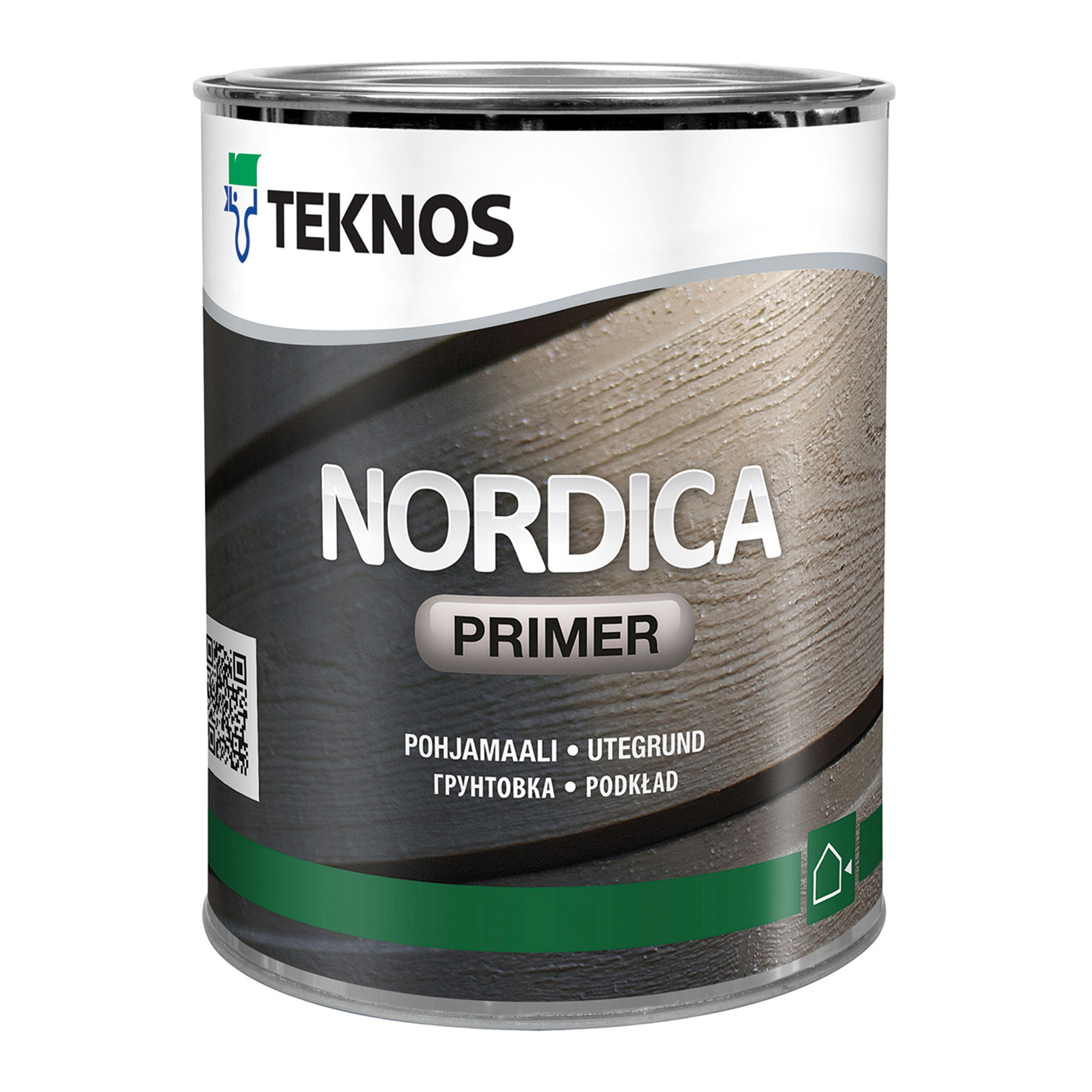 Teknos Nordica Primer прозрачная, база 3, 0.9 л, Грунтовочная краска по дереву алкидная