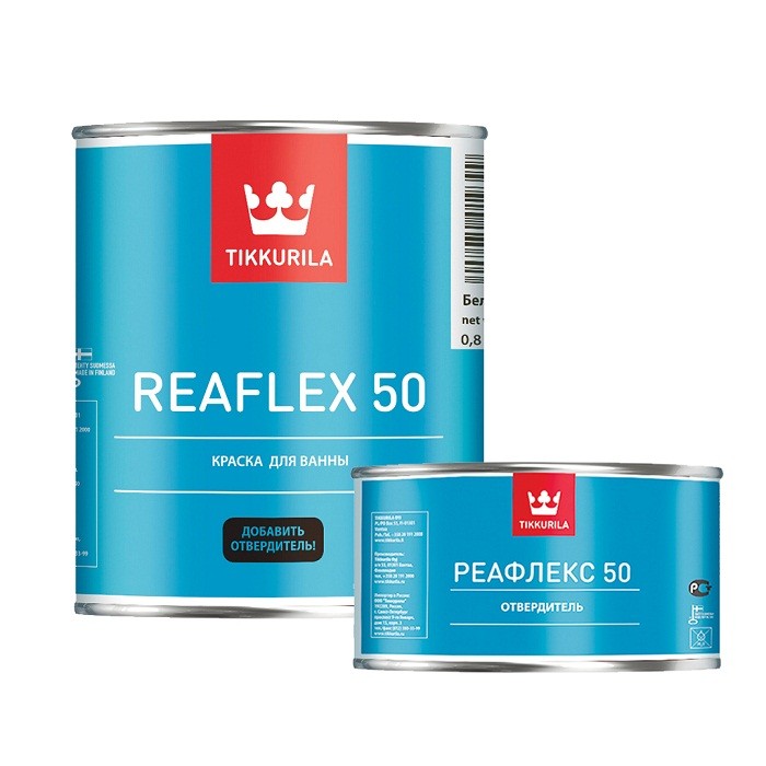 Купить Краска эпоксидная Tikkurila Reaflex 50 высокоглянцевая белая 0,8 л