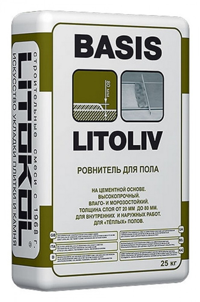 Litokol Litoliv Basis 25 кг, ровнитель 