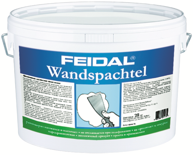 Feidal Wandspachtel, 4 кг, Шпатлевка готовая финишная