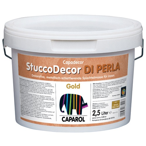 Caparol StuccoDecor DI Perla Gold, 2.5 л, Шпатлевка готовая декоративная