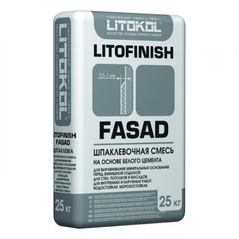 Купить Litokol Litofinish Fasad (белая), 25 кг