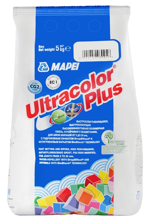 

Mapei Ultracolor Plus 131, 5 кг, Затирка, Светло-бежевый