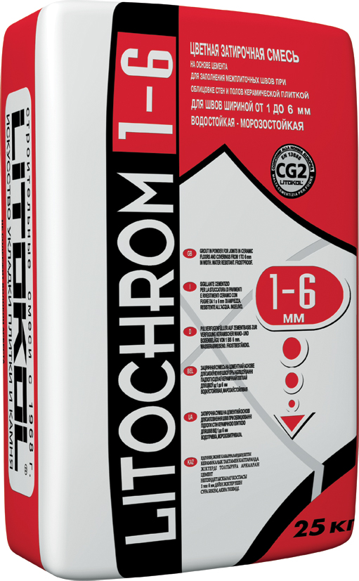 

Litokol Litochrom 1-6 C.190, 25 кг, Затирка, Сиреневый