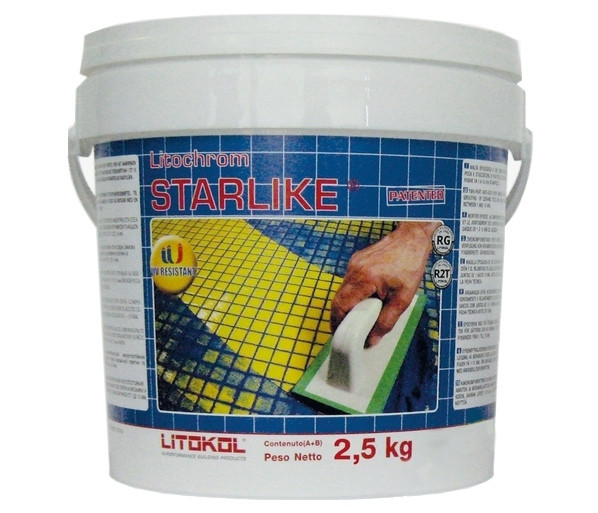 

Litokol Litochrom Starlike C.390, 2,5 кг, Затирка эпоксидная, Светло-голубой