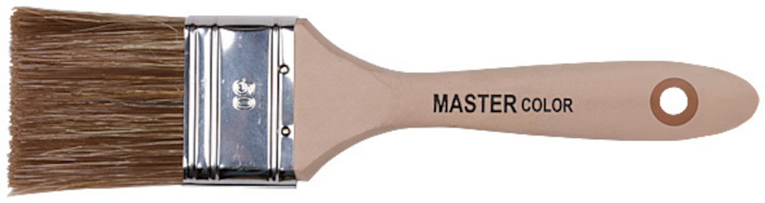 

Кисть Master Color Pro, 30 мм, плоская с деревянной рукояткой и натуральной щетиной
